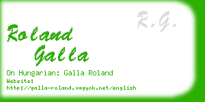 roland galla business card